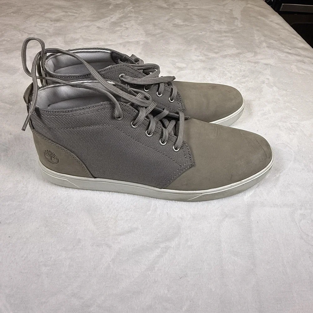 Timberland Groveton LTT Chukka Mens 10.5 Gray Nubuck Leather Sneakers A1G1F
